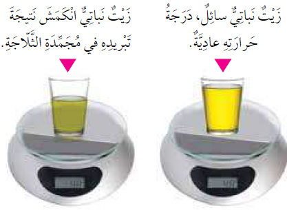 لا تتغير الكتلة عند التحول من الحالة الصلبة إلى الحالة السائلة